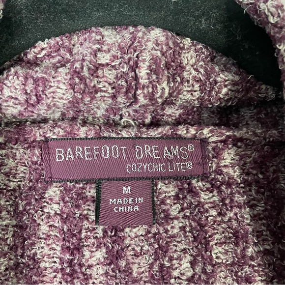 Barefoot Dreams Magenta Pink Purple Super Soft Stretchy Cardigan Sweater Medium - Picture 3 of 6